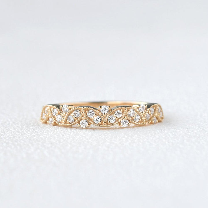Moissanite 1.30 CT Round Cut Diamond Celtic Engagement Band