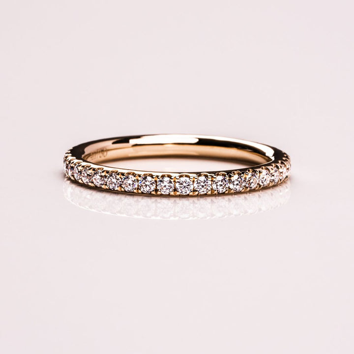 Moissanite 1.95 CT Round Cut Diamond Brutalist Handmade Band