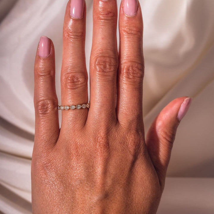 Moissanite 1.22 CT Pear Cut Diamond Edwardian Engagement Band