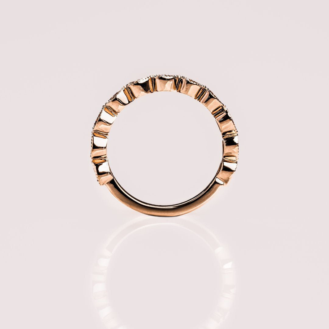 Moissanite 1.22 CT Pear Cut Diamond Edwardian Engagement Band