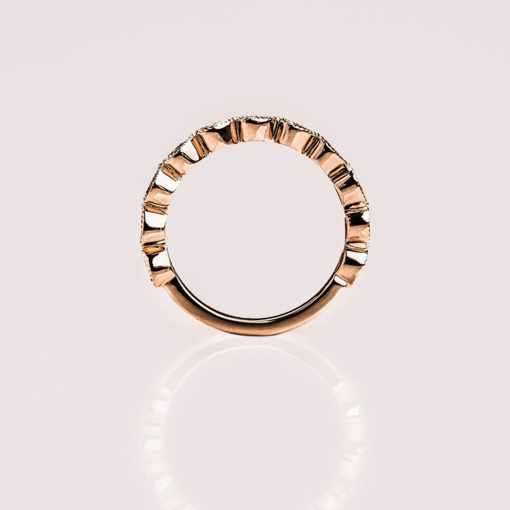 Moissanite 1.22 CT Pear Cut Diamond Edwardian Engagement Band