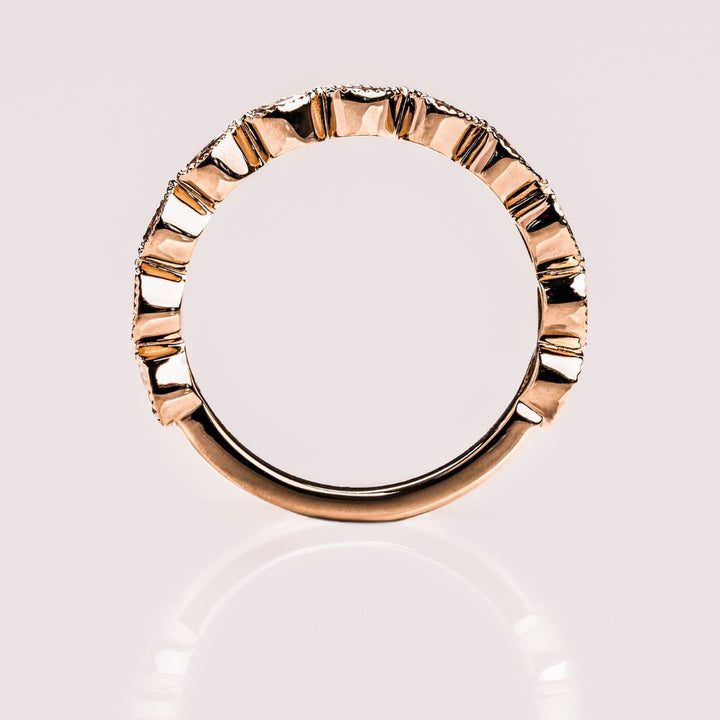 Moissanite 1.22 CT Pear Cut Diamond Edwardian Engagement Band