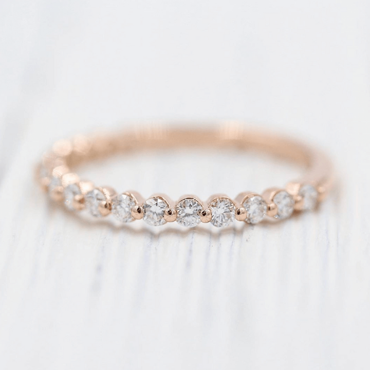 Moissanite 2.15 CT Round Cut Diamond Gothic Wedding Band