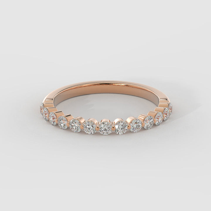 Moissanite 2.15 CT Round Cut Diamond Gothic Wedding Band