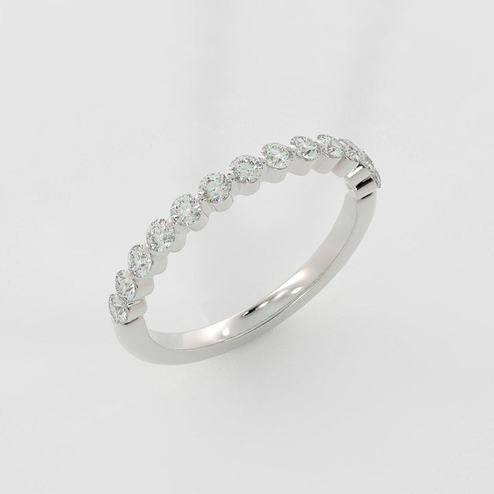 Moissanite 2.15 CT Round Cut Diamond Gothic Wedding Band