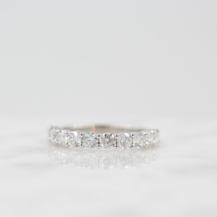 Moissanite 2.35 CT Round Cut Diamond Edwardian Wedding Band