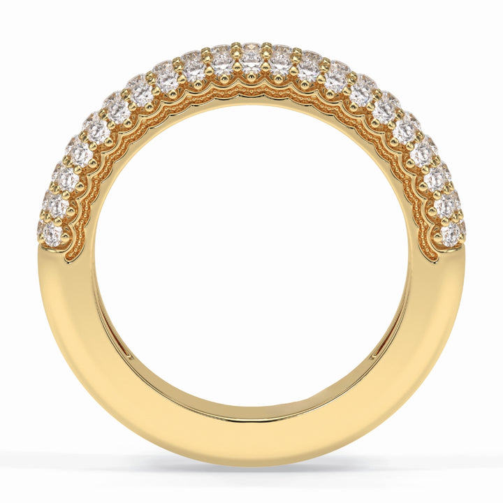 Lab Grown 1.00 CT Round Cut Diamond Boho & Hippie Wedding Band
