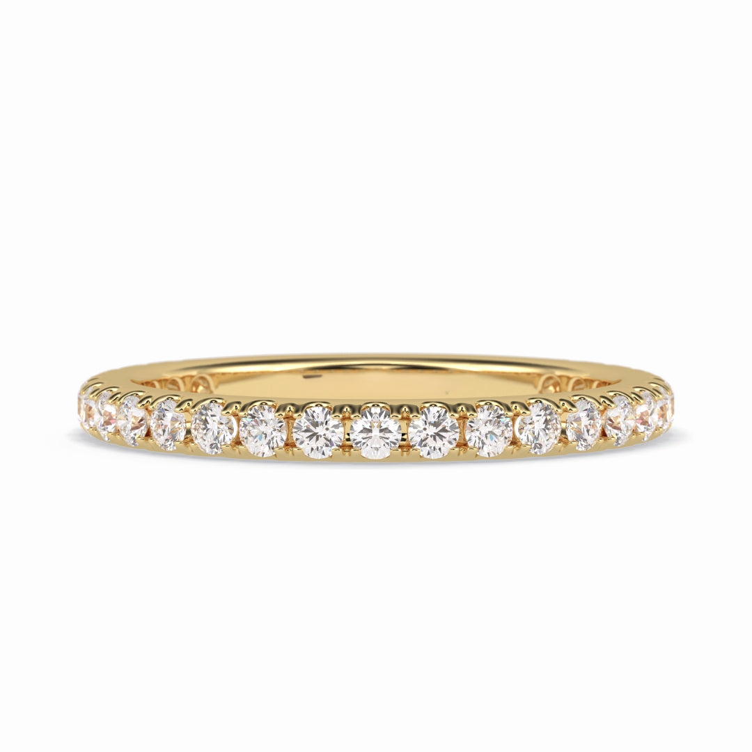 Lab Grown 1.50 CT Round Cut Diamond Edwardian Handmade Band