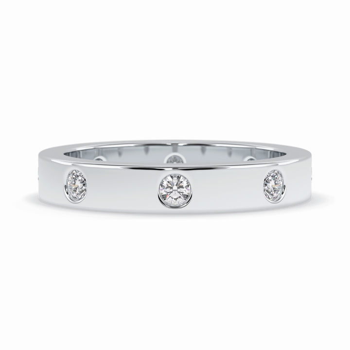 Lab Grown 1.60 CT Round Cut Diamond Mid-Century Anniversary Band