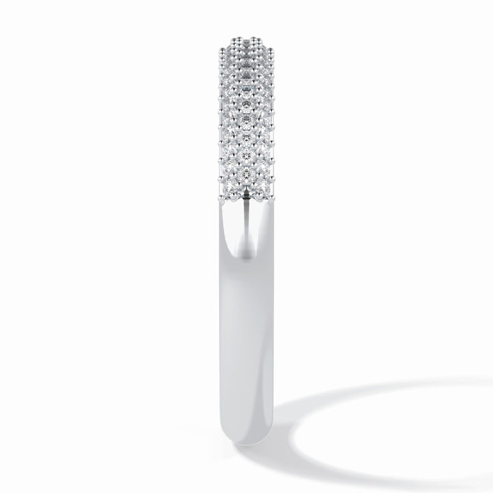 Lab Grown 1.94 CT Round Cut Diamond Minimalist Handmade Band