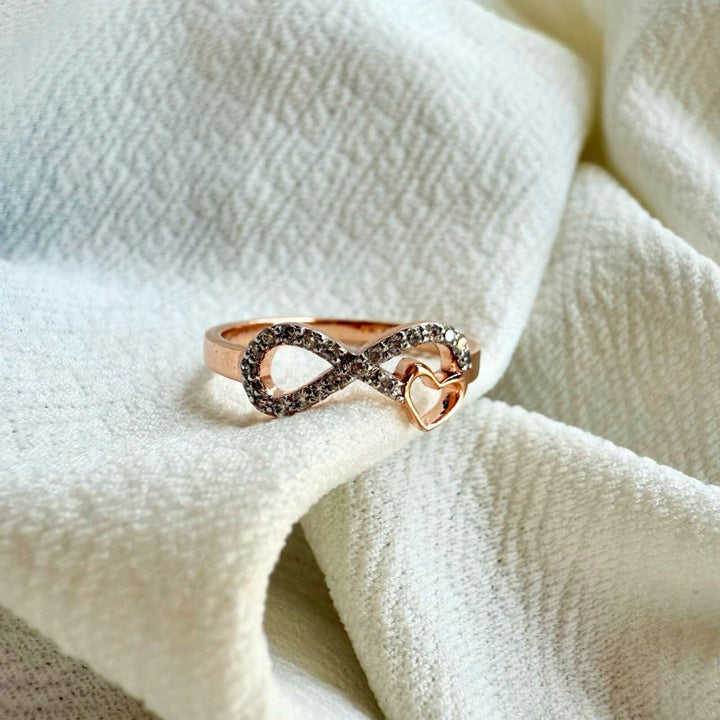Infinite Design Rose Gold Moissanite Diamond Handmade Band