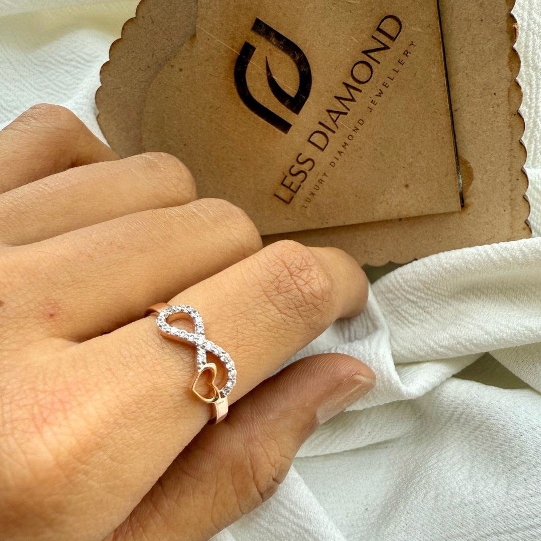 Infinite Design Rose Gold Moissanite Diamond Handmade Band