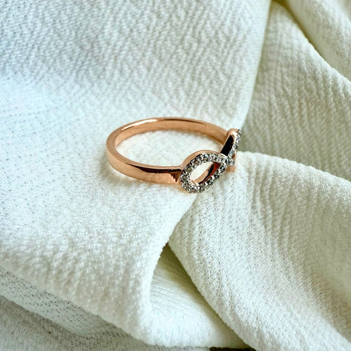 Infinite Design Rose Gold Moissanite Diamond Handmade Band