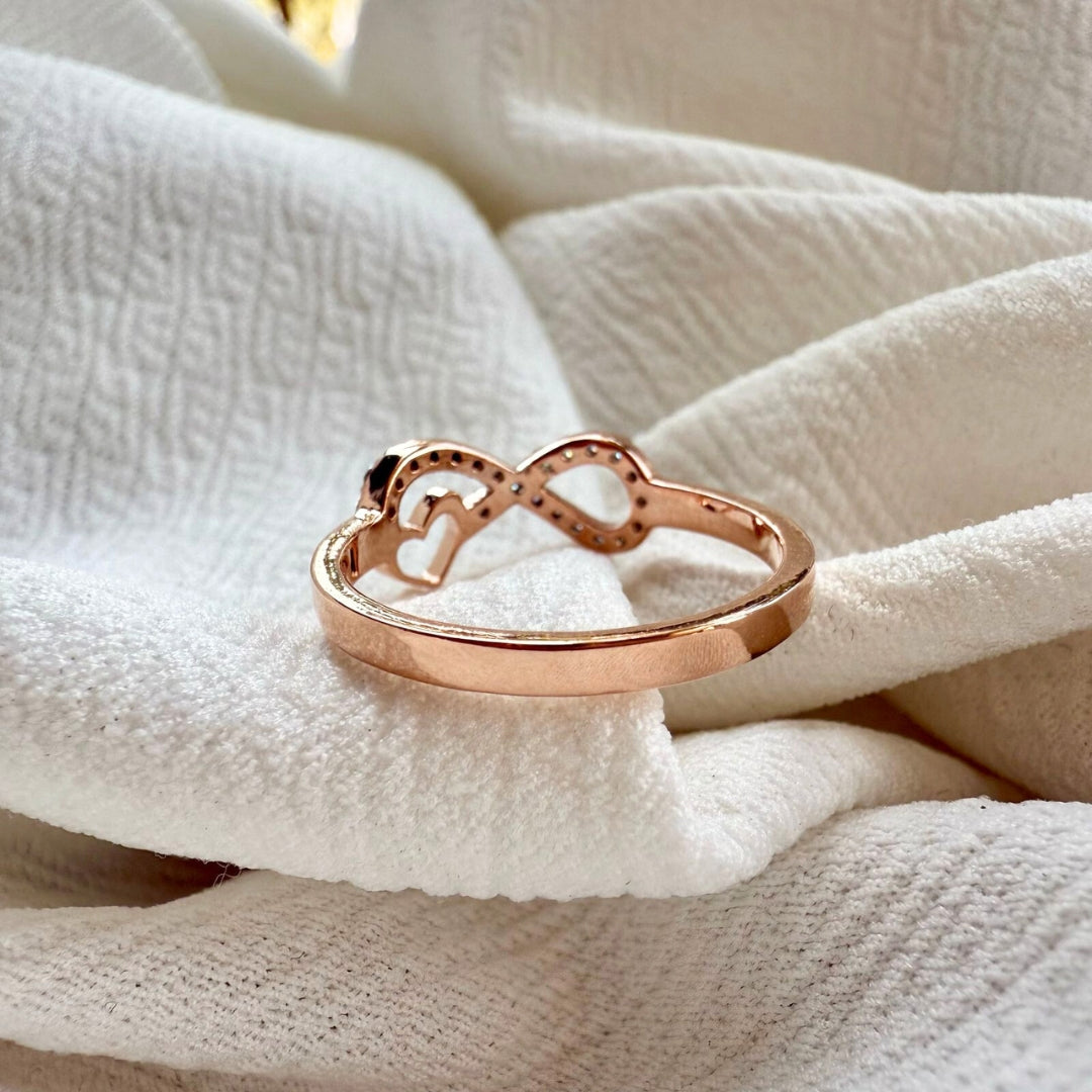 Infinite Design Rose Gold Moissanite Diamond Handmade Band