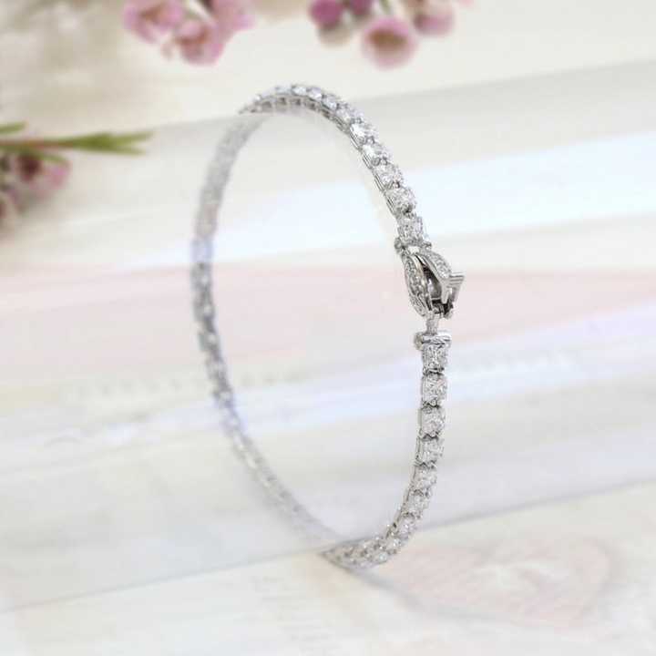 Moissanite 9.00 CT Princess Diamond Minimalist Bracelet