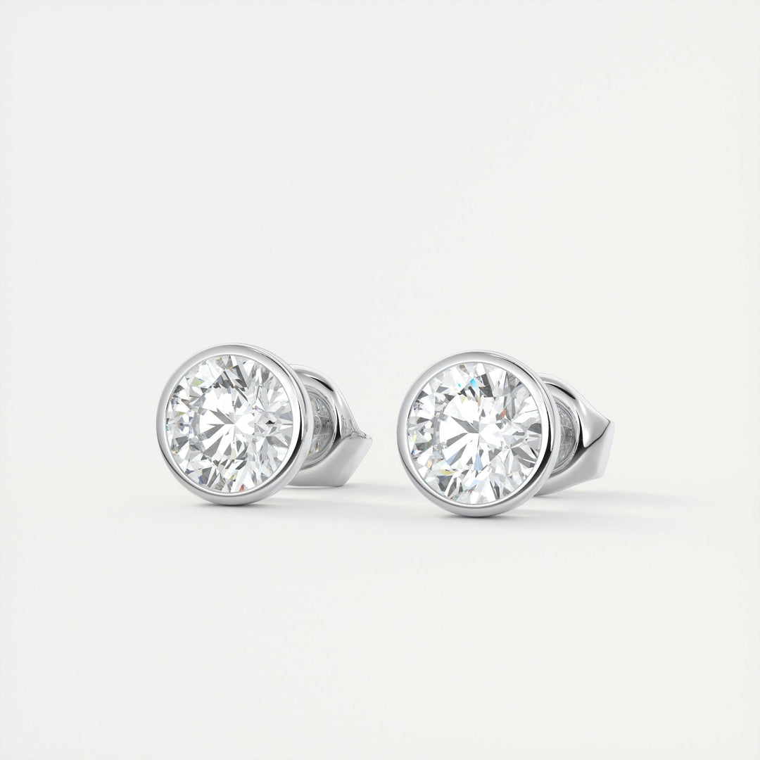 Moissanite 1.30 CT Round Diamond Celtic Stud Earring