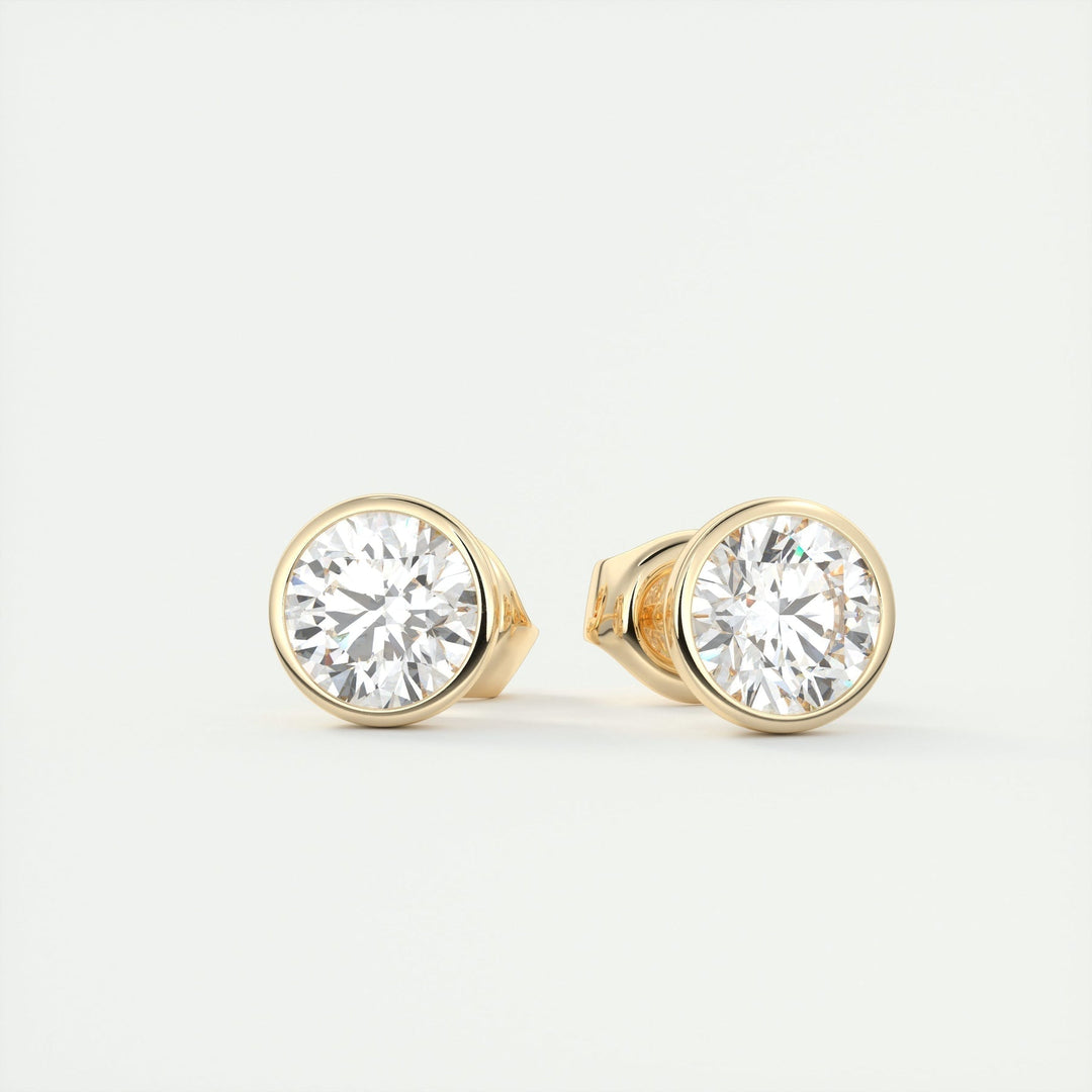 Moissanite 1.30 CT Round Diamond Celtic Stud Earring