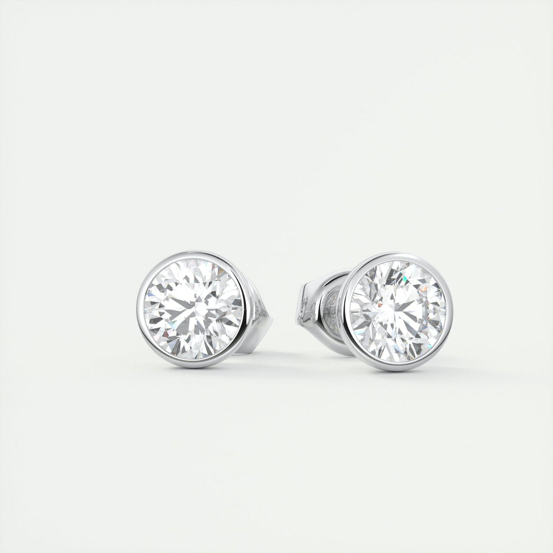 Moissanite 1.30 CT Round Diamond Celtic Stud Earring