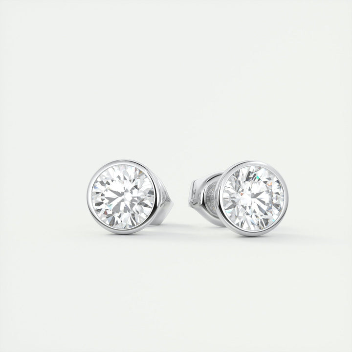 Moissanite 1.30 CT Round Diamond Celtic Stud Earring