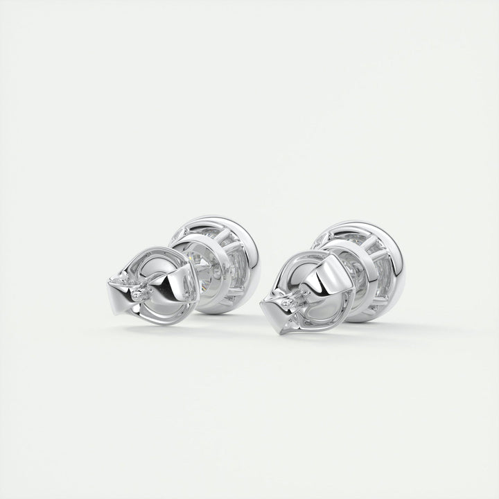 Moissanite 1.30 CT Round Diamond Celtic Stud Earring