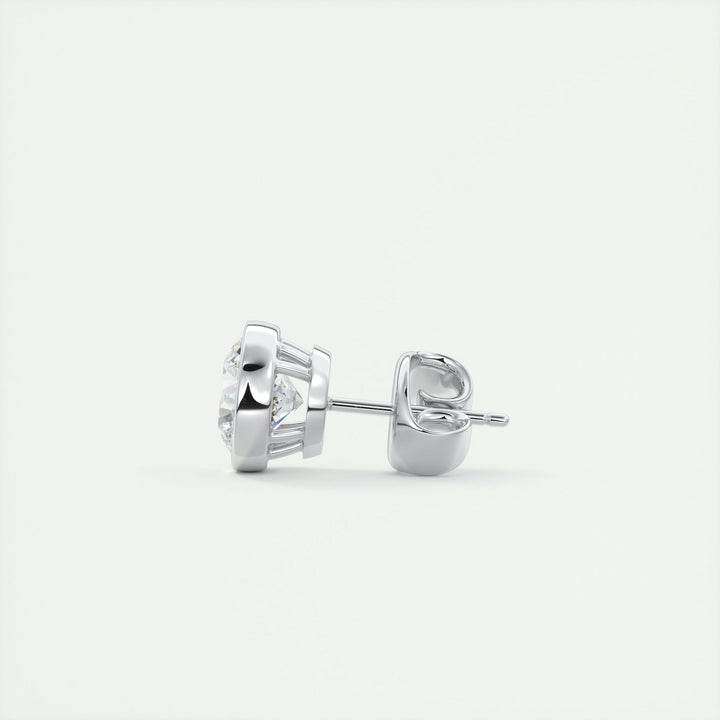 Moissanite 1.30 CT Round Diamond Celtic Stud Earring