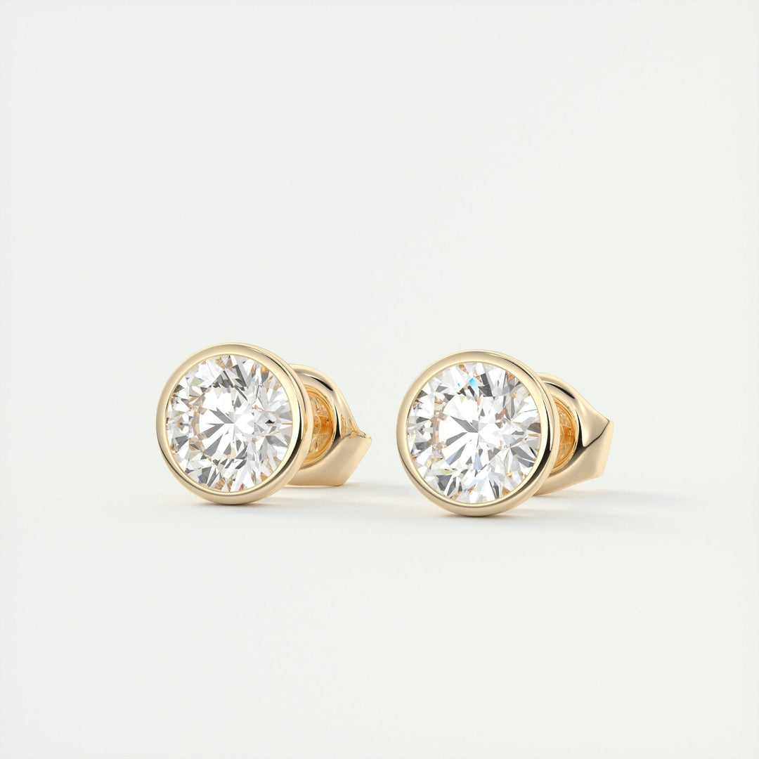 Moissanite 1.30 CT Round Diamond Celtic Stud Earring