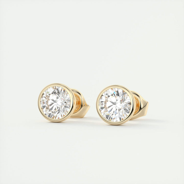 Moissanite 1.30 CT Round Diamond Celtic Stud Earring