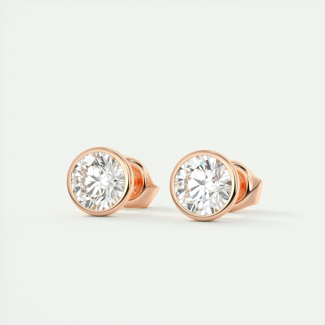 Moissanite 1.30 CT Round Diamond Celtic Stud Earring
