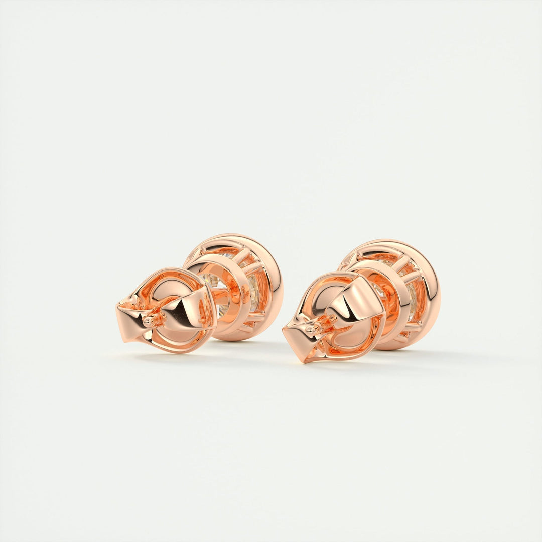 Moissanite 1.30 CT Round Diamond Celtic Stud Earring