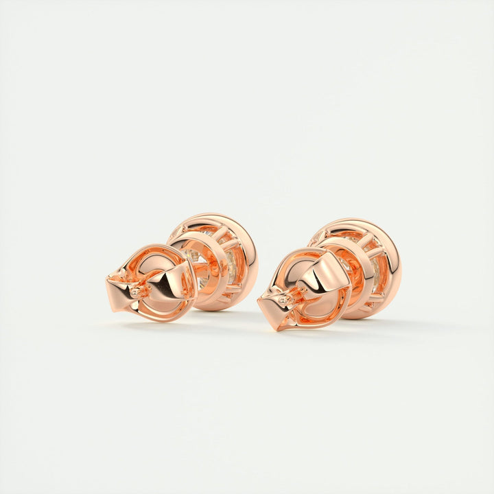 Moissanite 1.30 CT Round Diamond Celtic Stud Earring