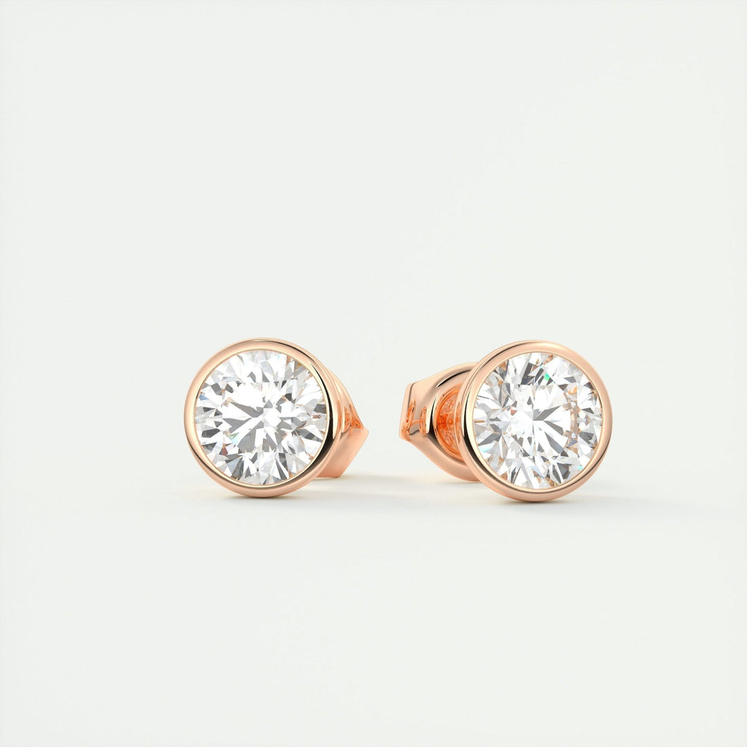 Moissanite 1.30 CT Round Diamond Celtic Stud Earring