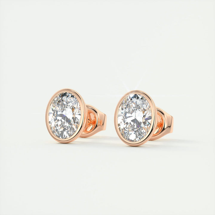 Moissanite 1.30 CT Oval Diamond Stud Earring