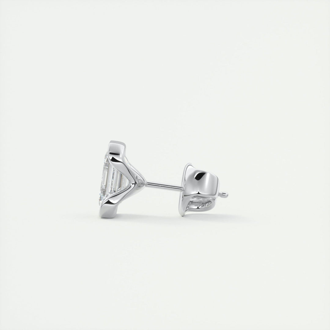 Moissanite 1.30 CT Emerald Diamond Stud Earring
