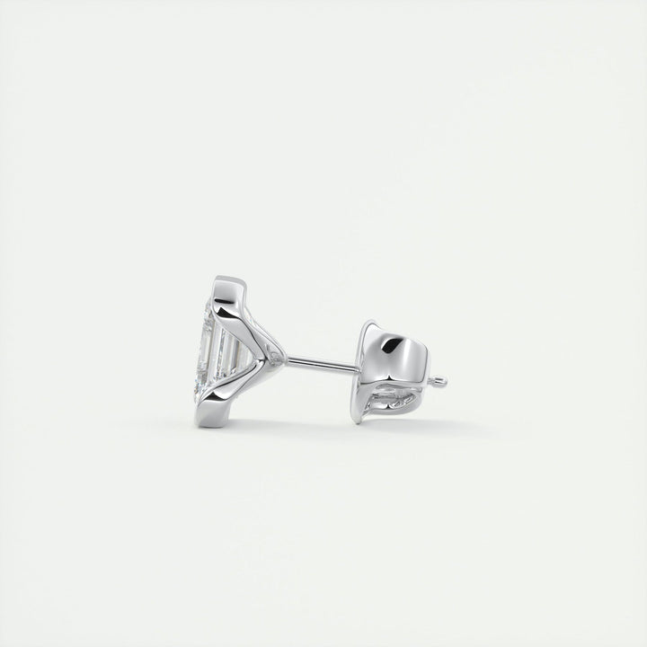 Moissanite 1.30 CT Emerald Diamond Stud Earring