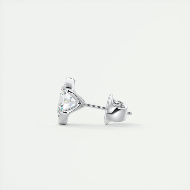 Moissanite 1.20 CT Oval Diamond Brutalist Stud Earring