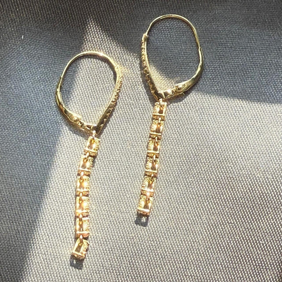 2.66 CT Round Diamond Earrings for Women, Moissanite Diamond Hoop Earrings