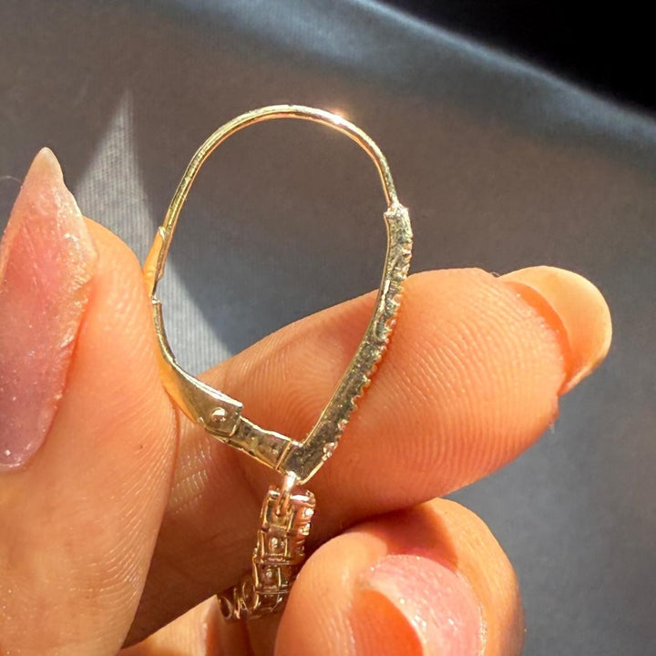 2.66 CT Round Diamond Earrings for Women, Moissanite Diamond Hoop Earrings