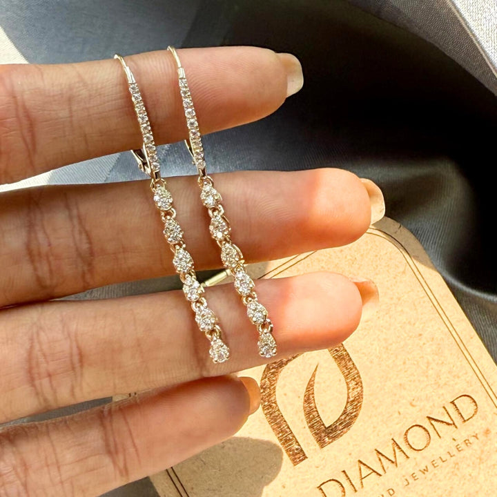 2.66 CT Round Diamond Earrings for Women, Moissanite Diamond Hoop Earrings