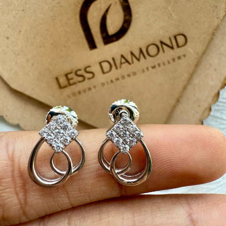 Graceful Diamond White Gold Fashion Earrings