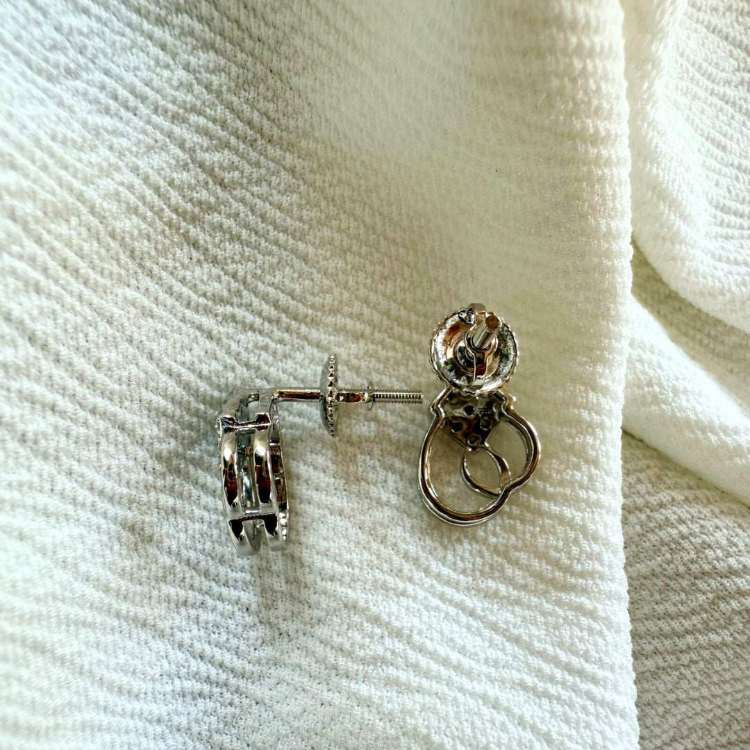 Graceful Diamond White Gold Fashion Earrings