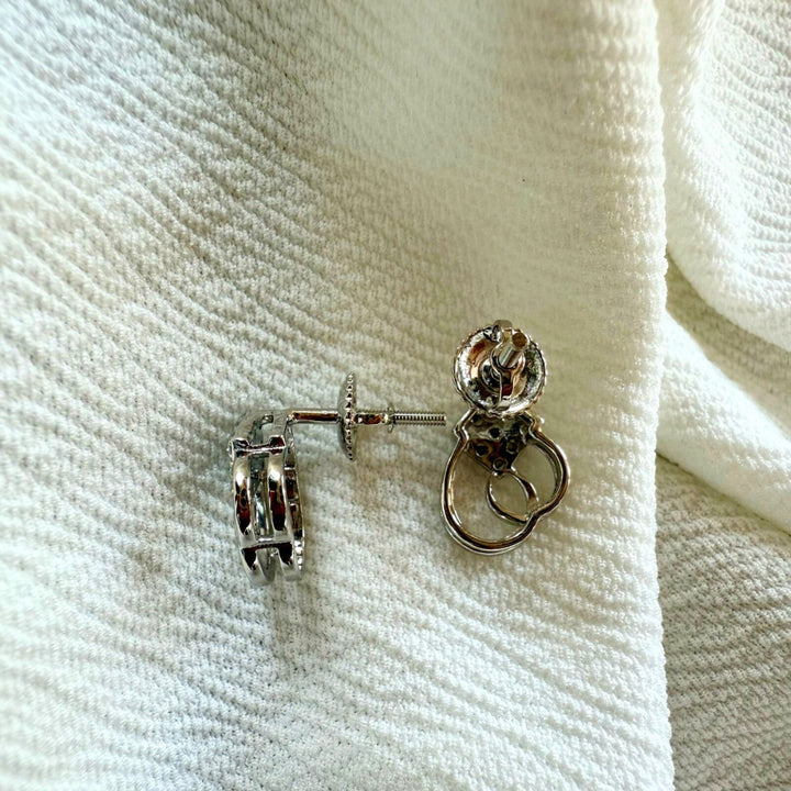 Graceful Diamond White Gold Fashion Earrings