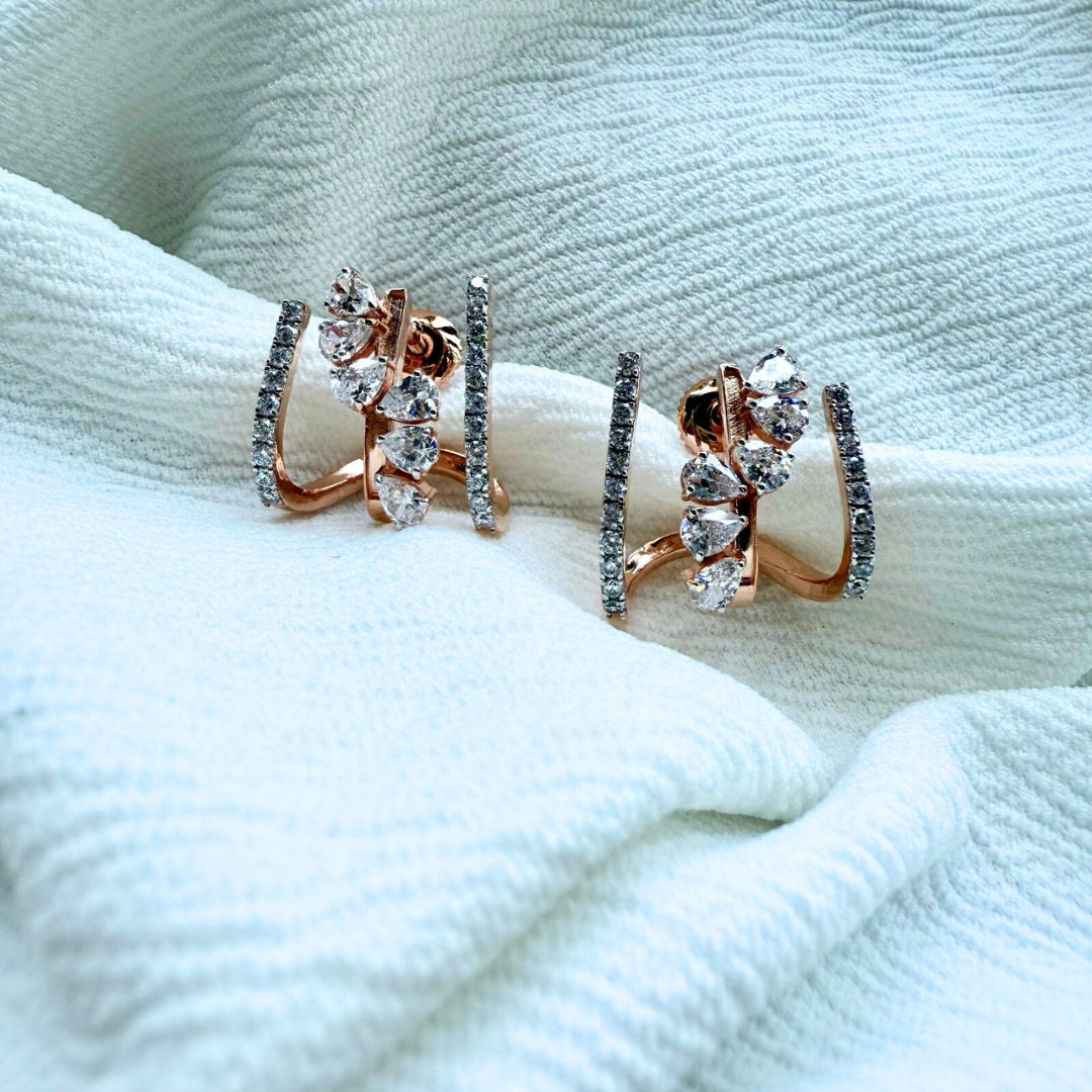 Distinctive Design with Statement Shine Gold Hoop Earrings