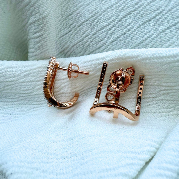 Distinctive Design with Statement Shine Gold Hoop Earrings