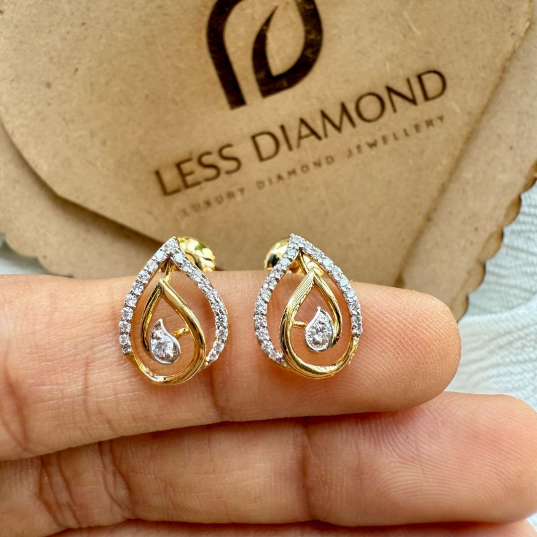 Blooming Design Diamond Fashion Earrings