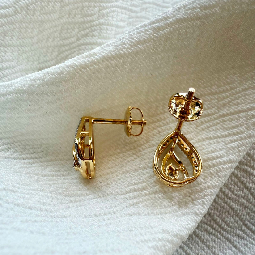 Blooming Design Diamond Fashion Earrings