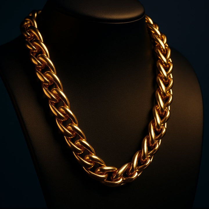 Bold Elegance: Premium Gold Link Chain Necklace