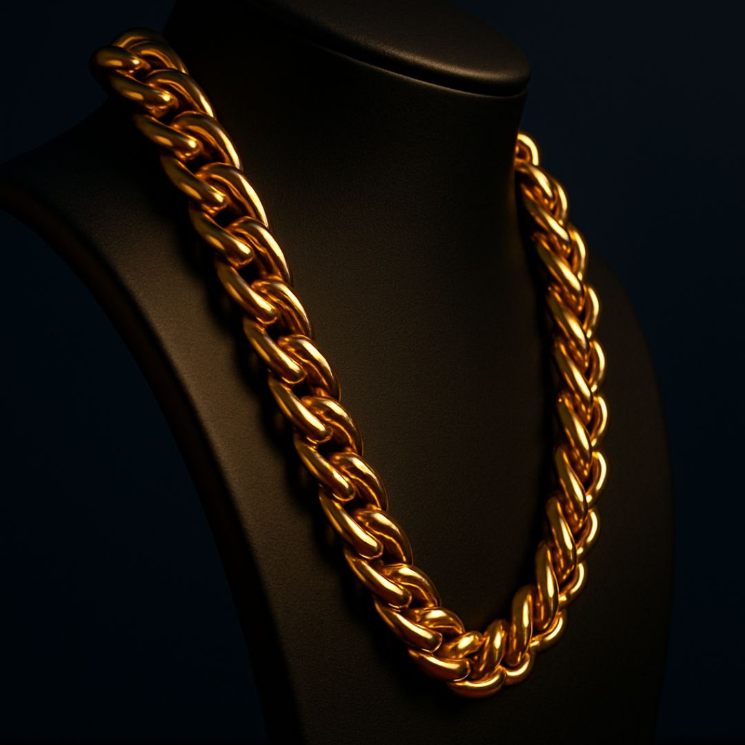 Bold Elegance: Premium Gold Link Chain Necklace