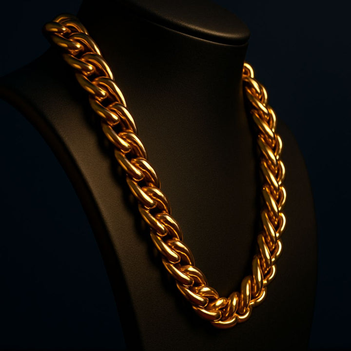 Bold Elegance: Premium Gold Link Chain Necklace