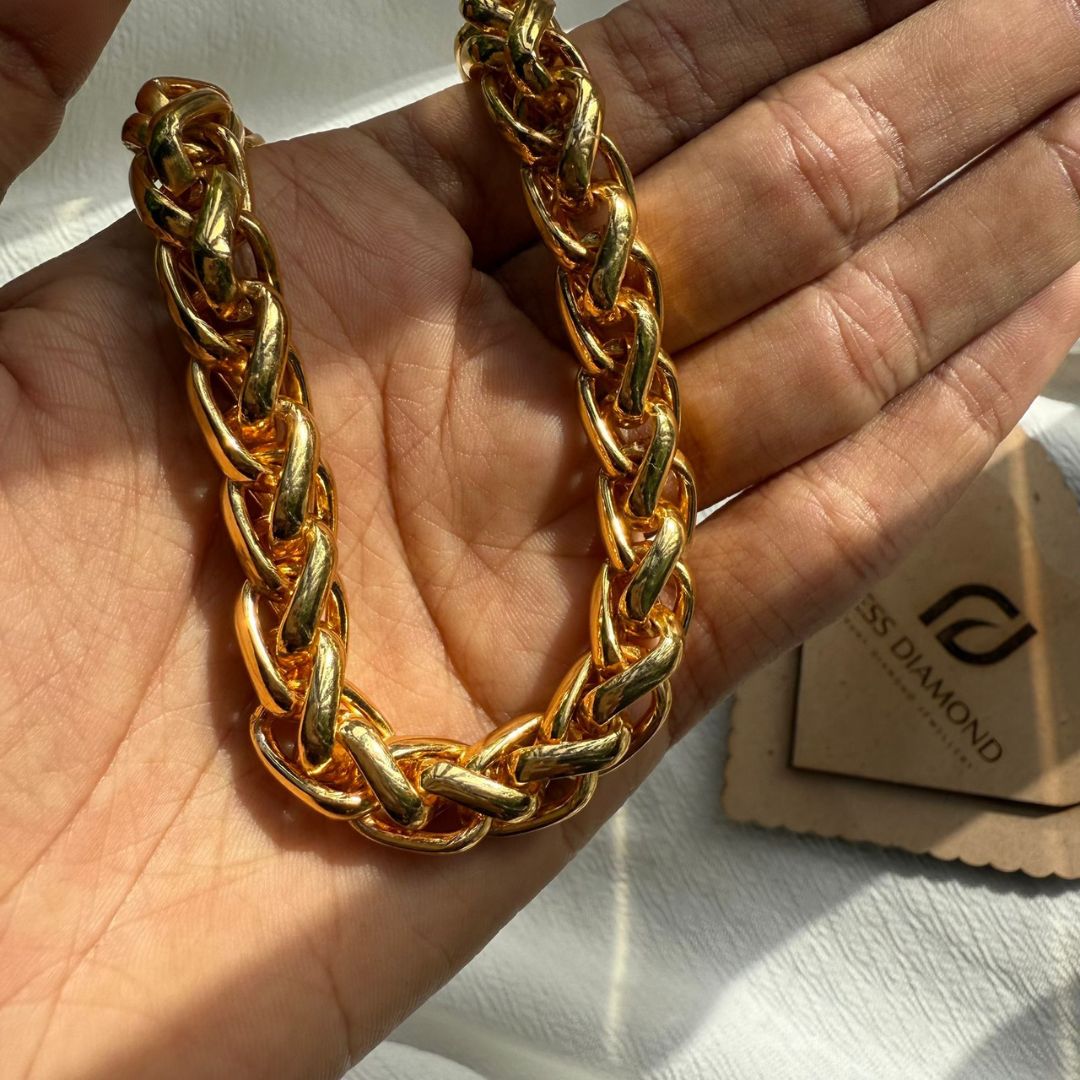 Bold Elegance: Premium Gold Link Chain Necklace