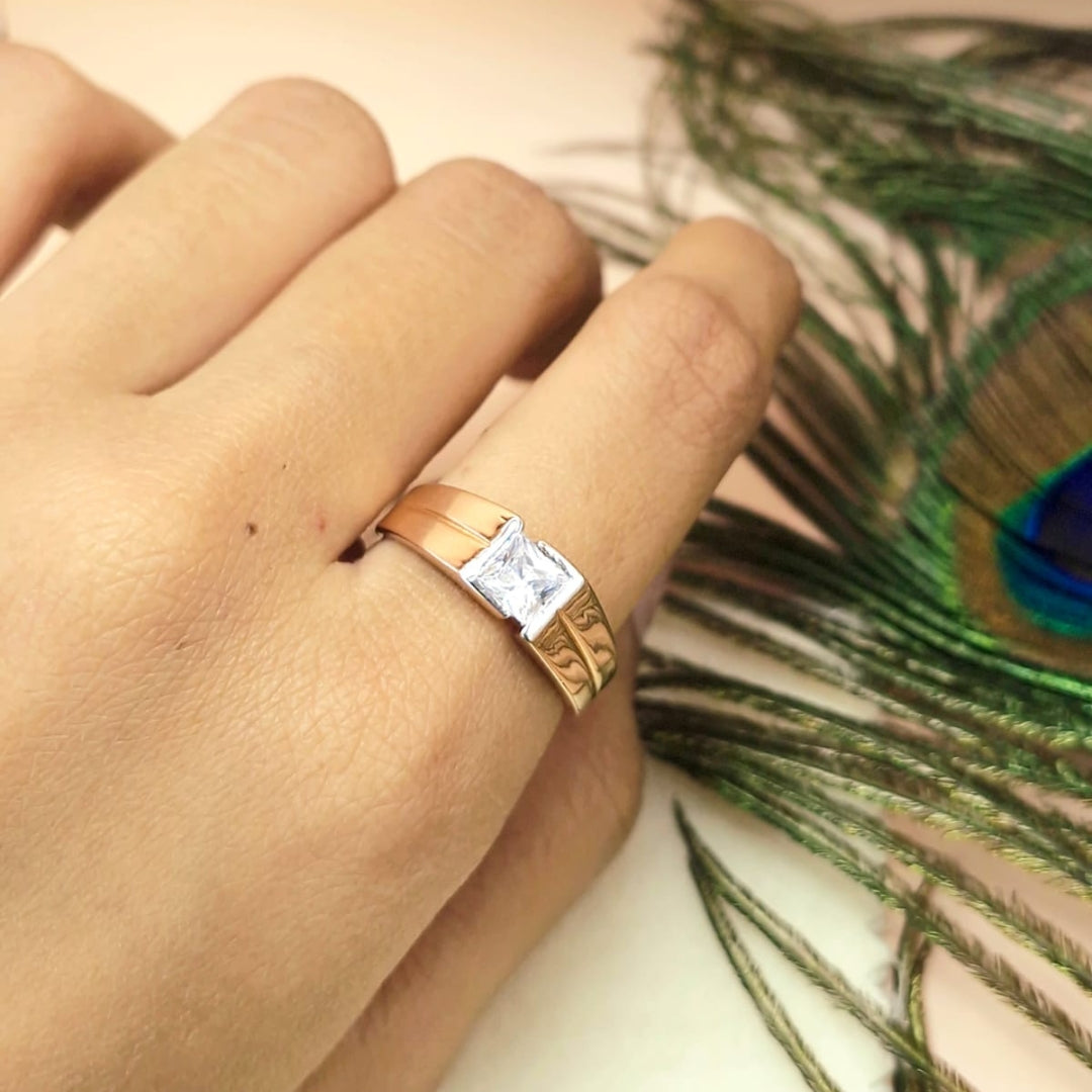 Diamond Alternative: 2.00 CT Princess Moissanite Luxury Ring For Men